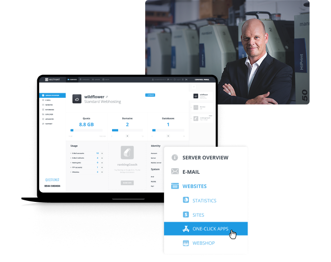 Web hosting One-Click collage