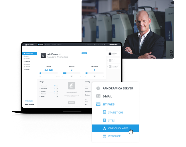 Collage web hosting One-Click