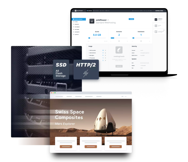 Webhosting Server Collage